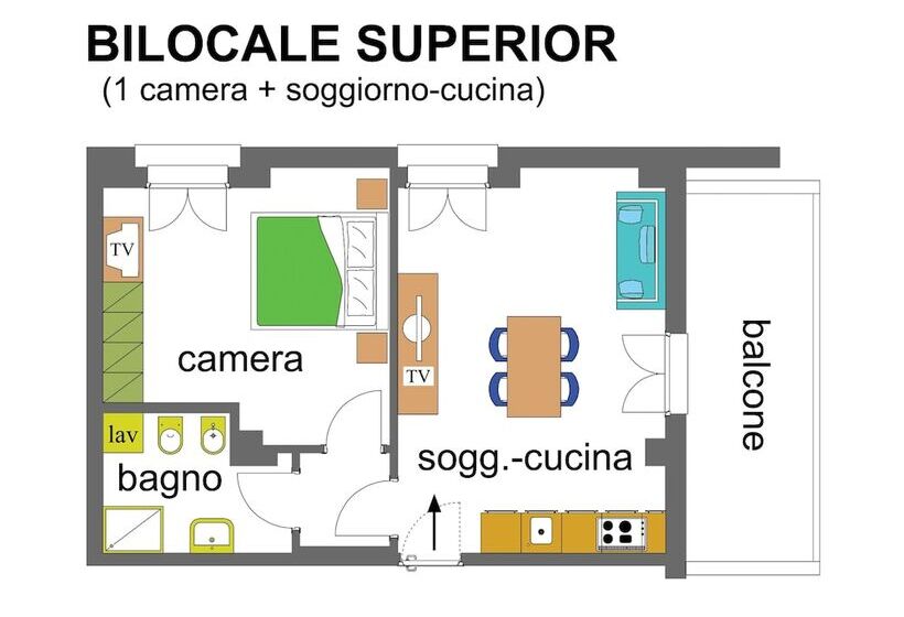 Апартаменты Superior 1 Спальня, Residence I Delfini