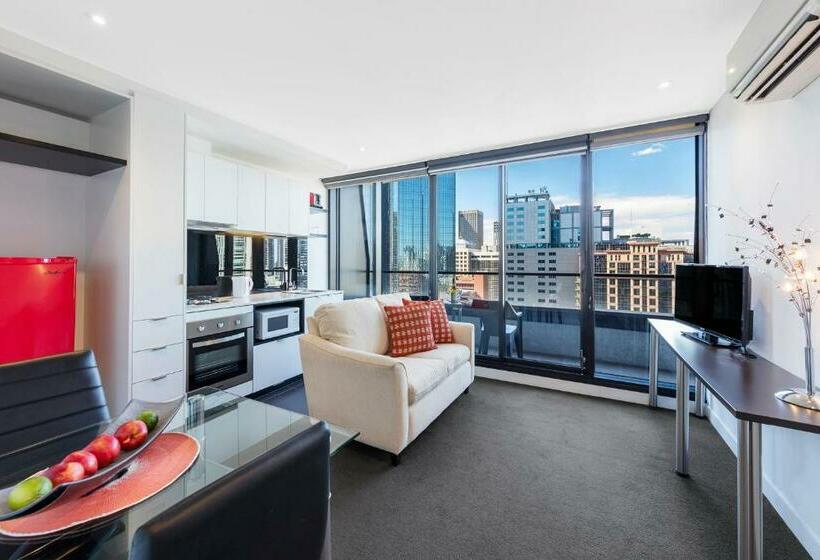 آپارتمان 1 خوابه با بالکن, Aura On Flinders Serviced Apartments