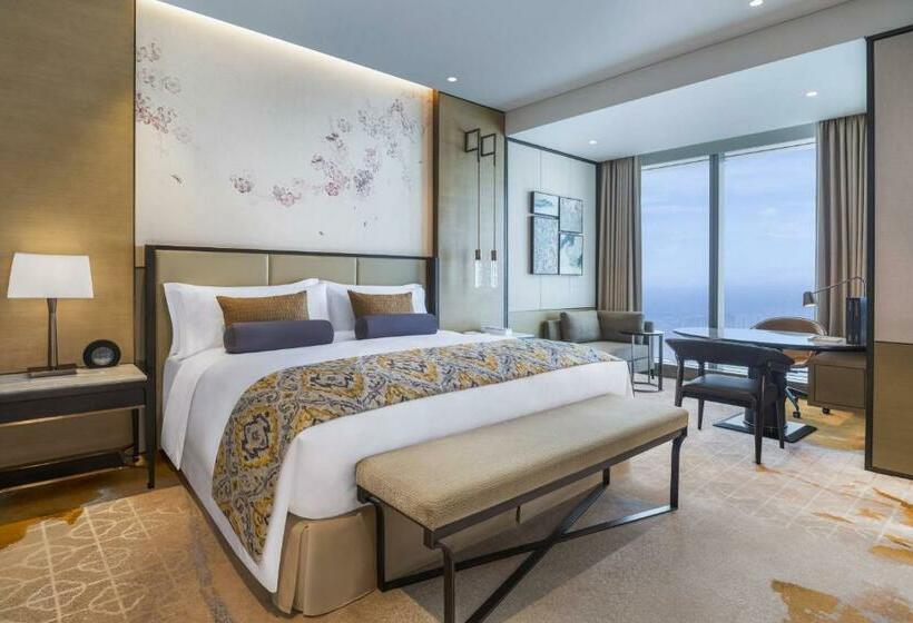 Номер Deluxe Кровать Кинг Вид на Город, Meixi Lake Hotel, A Luxury Collection Hotel, Changsha