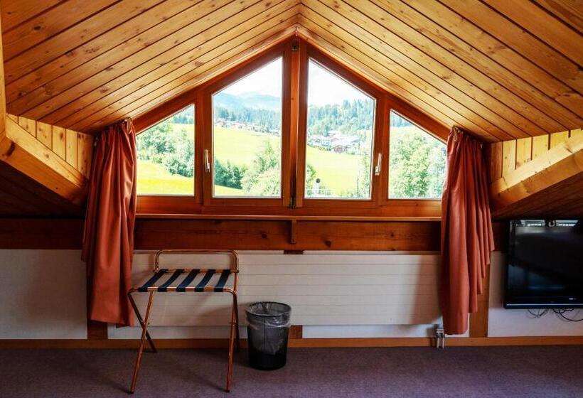 Quarto familia vista montanha, Hillsite Smart Hotel Flims