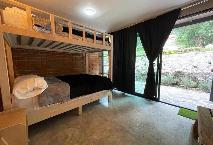 带2个双人床的标准工作室, Hostal La Roca