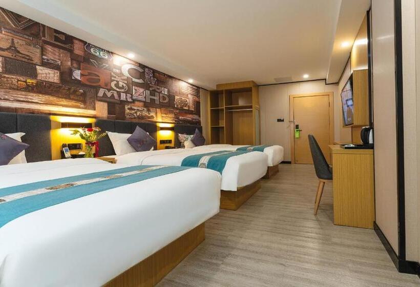 Quarto Triplo Deluxe, Amemouillage Inn   Guangzhou Railway Station Xicun Metro Station