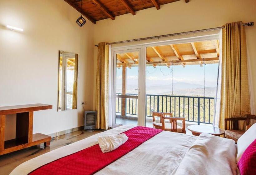 스탠다드 룸 산 전망, Shree Parijat Resort At Mukteshwar Hill Station With Himalayan View
