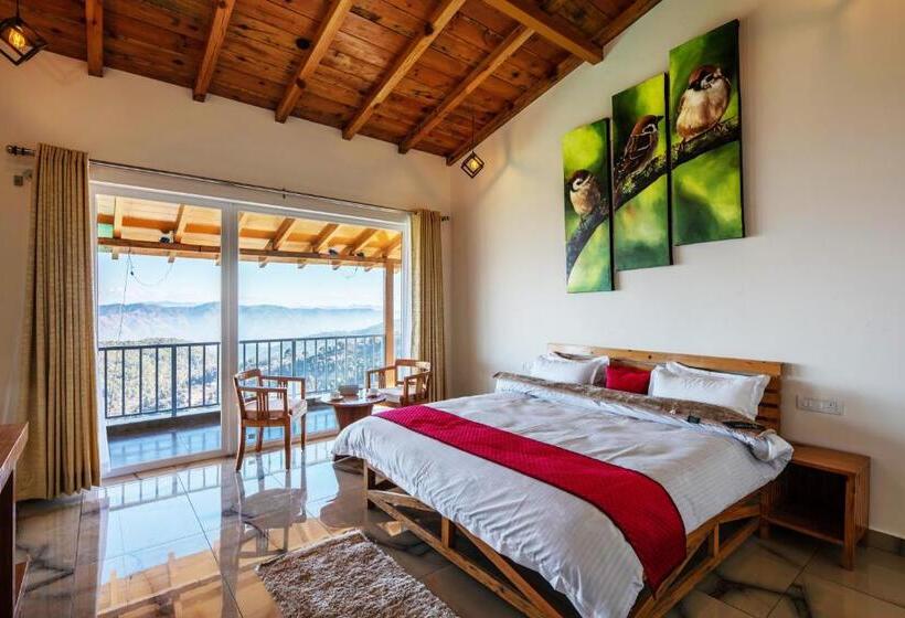 산 전망 스위트, Shree Parijat Resort At Mukteshwar Hill Station With Himalayan View
