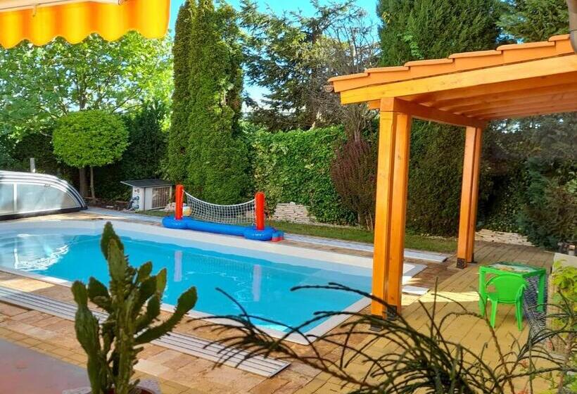 디럭스 룸 킹사이즈 침대, Canadian Style House With 3d Effect Pool