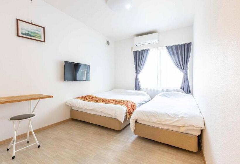 스탠다드 트리픔 룸 공동욕실, Add Hostel Uji Cha Gan Ju Tei