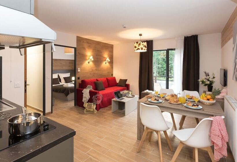 침실 2개 아파트, Residence Prestige Odalys Isatis