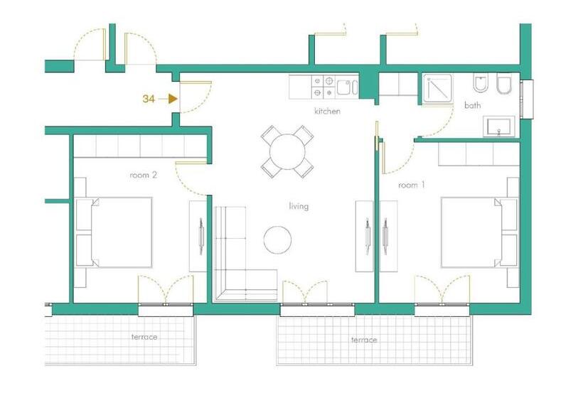 Apartamento Deluxe 2 Quartos, Harvey Suites Hotel & Residence