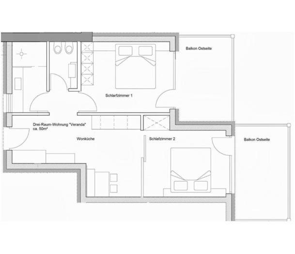 Апартаменты 2 Спальни, Brühl Suites&residence