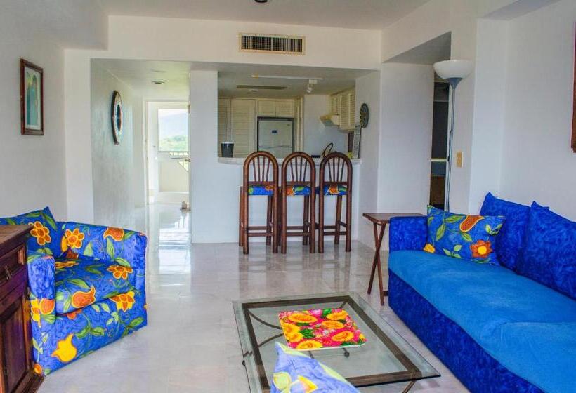 バルコニー付き１ベッドルームアパートメント, Enna Inn Ixtapa Departamentos Vista Al Mar