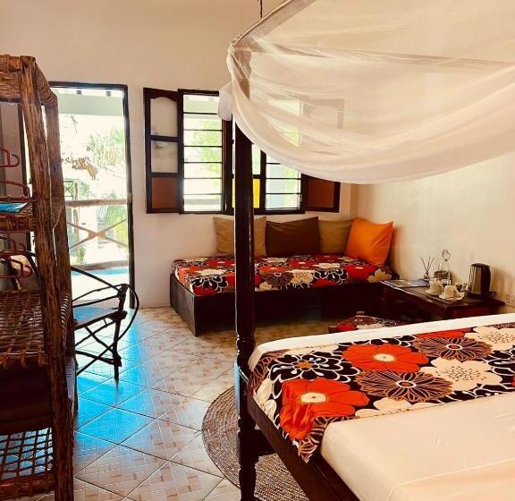 디럭스 룸 측면 바다 전망, Helwas Zanzibar Beach