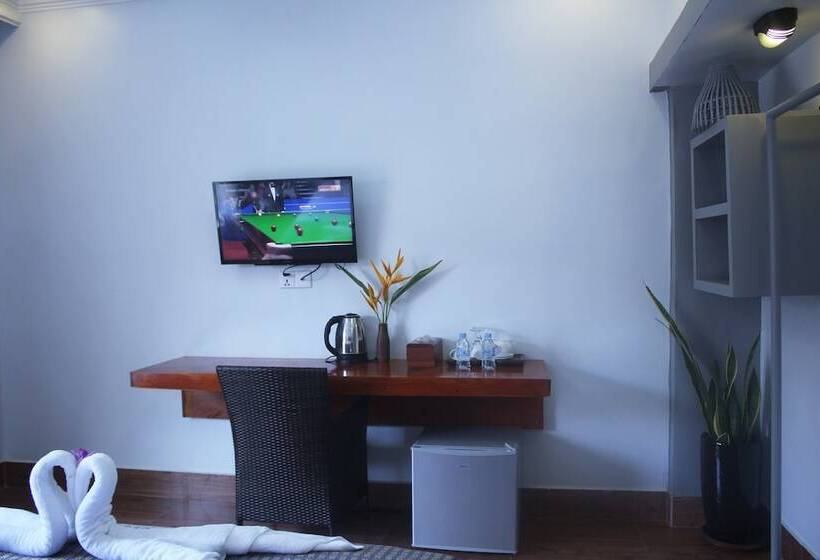 اتاق استاندارد با چشم‌انداز استخر, Ramchang Guesthouse