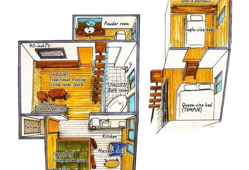 Апартаменты Superior 1 Спальня, Kunugi Relaxation With 4 Modern Rooms