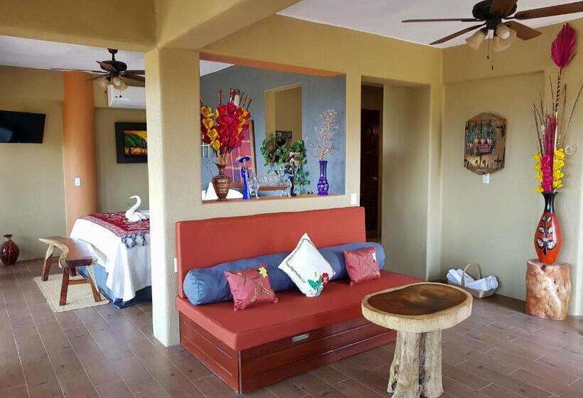キングサイズベッドのスタンダードルーム, Casa Arcoiris Zihuatanejo B&b