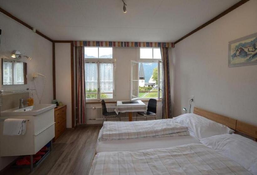 اتاق استاندارد با سرویس بهداشتی مشترک, Swiss Lodge Hotel Bernerhof Wengen