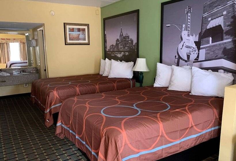 اتاق استاندارد با 2 تخت دوبل, Super 8 By Wyndham Nashville Near Downtown / I40