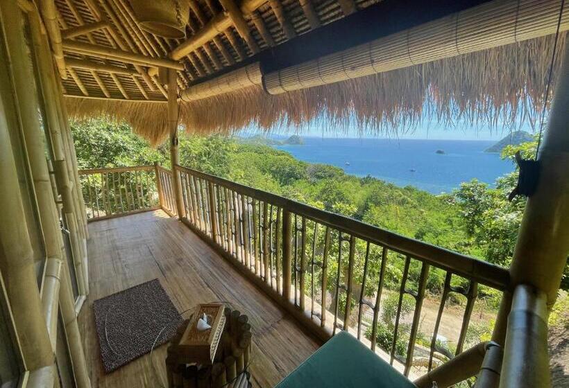 Вилла 1 Спальня Вид на Море, Elang Hillside Bamboo Villas