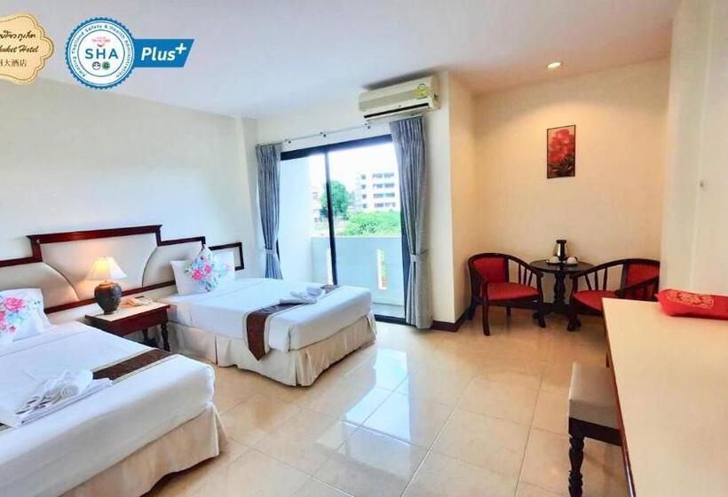 디럭스 룸, Mei Zhou Phuket Hotel   Sha Plus