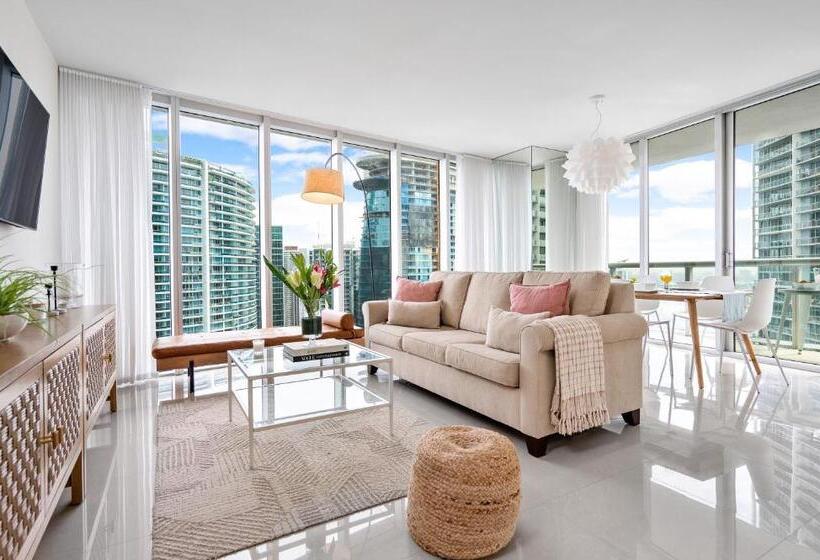 海の見える２ベッドルームアパートメント, Brickell By Miami Vacation Rentals