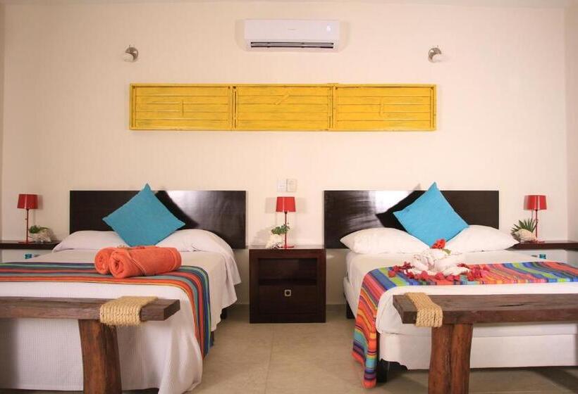 ２ダブルベッドのスタンダードルーム, Puerto Holbox Beach Front