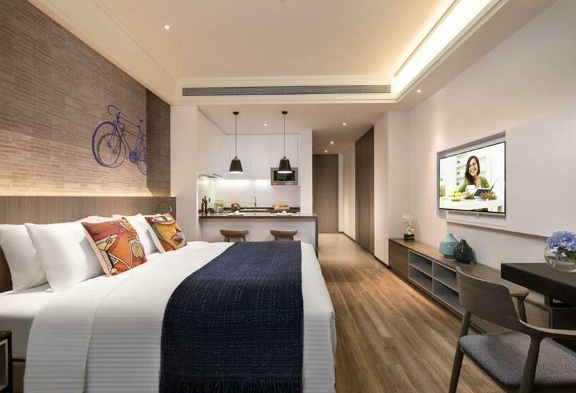 带大床的标准工作室, Citadines Aparthotel Gaoxin Xi An