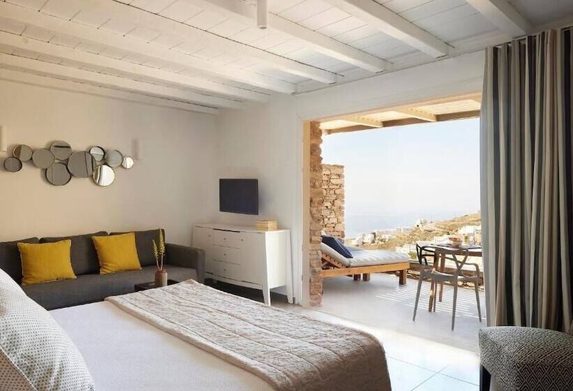 带海景的复工套房, Aeolis Tinos Suites