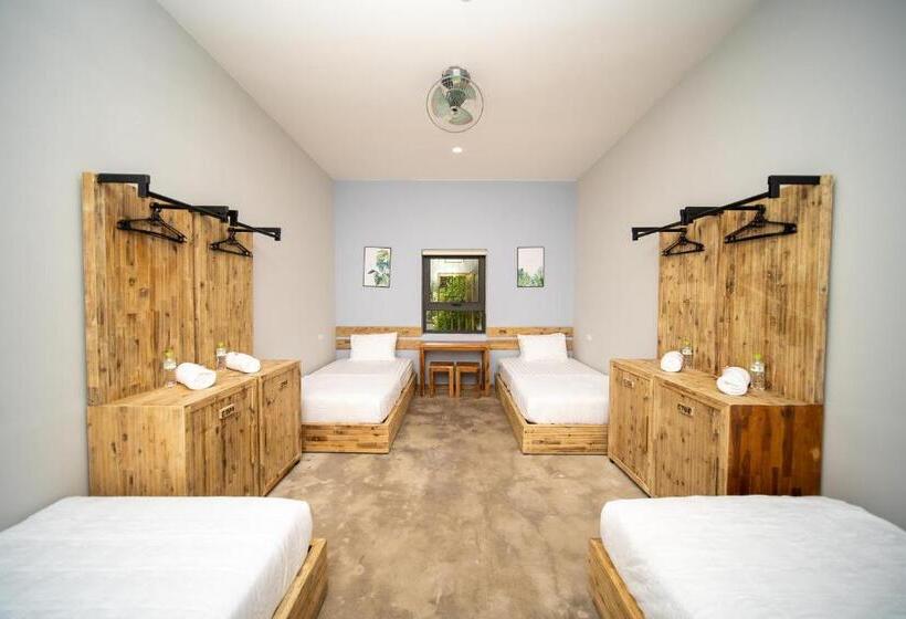 اتاق استاندارد چهارنفره با سرویس بهداشتی مشترک, 9station Hostel & Bar Phu Quoc