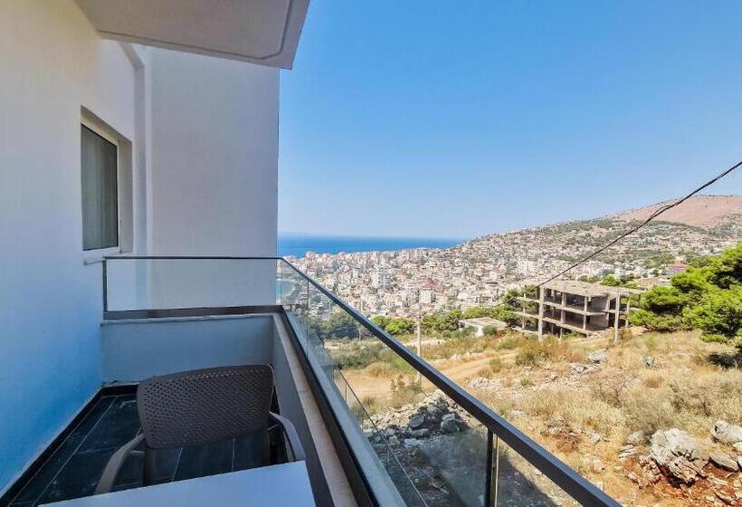 オーシャンビューデラックスルーム, Sunset Shoreline Saranda   Sea View   Free Private Parking   Pool