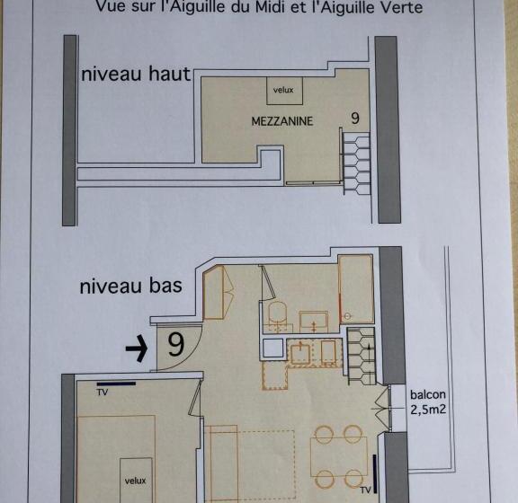 Апартаменты 2 Спальни, Appart Hotel Aiguille Verte & Spa