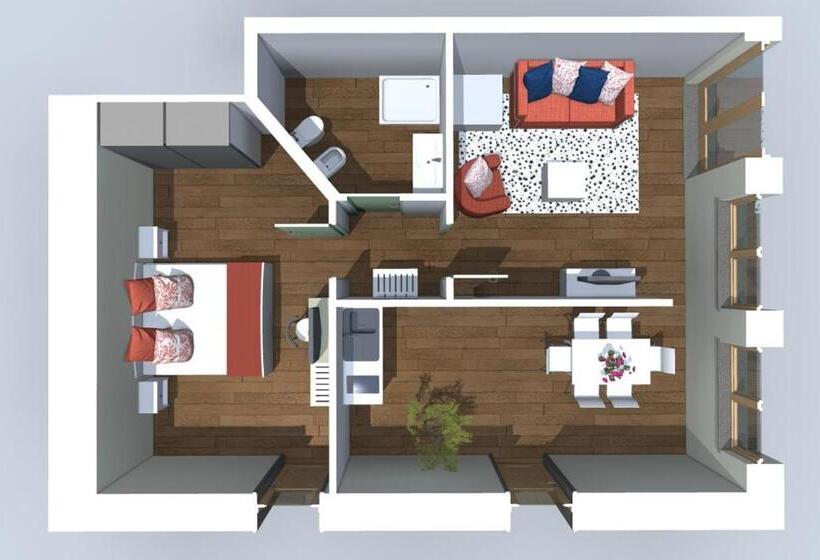 １階の１ベッドルームアパートメント, Residence Cavanis Wellness & Spa