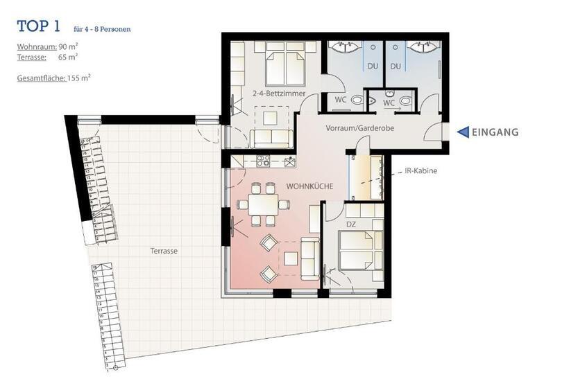 Апартаменты 1 Спальня с Террасой, Aparthotel Adrenalin