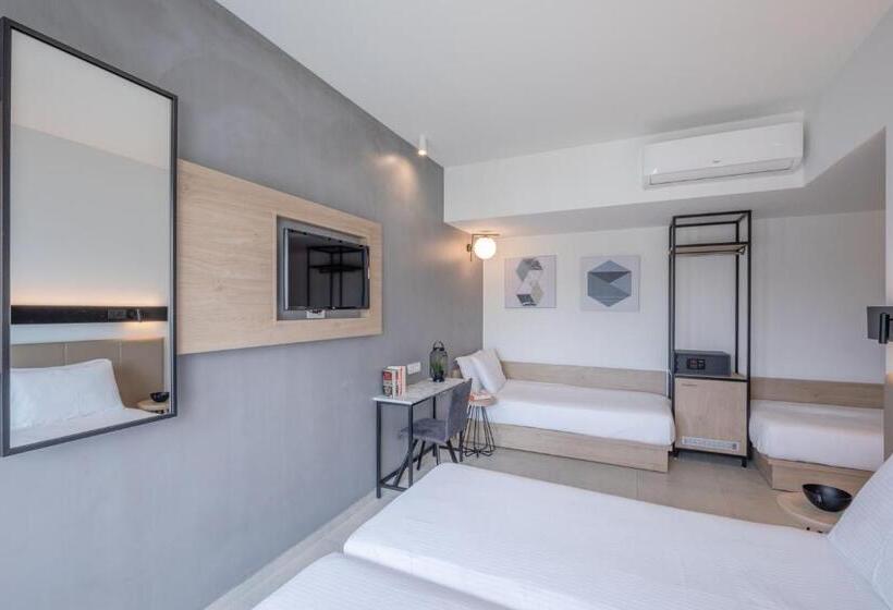 스탠다드 4인용 룸 측면 바다 전망, Avra By Smile Hotels