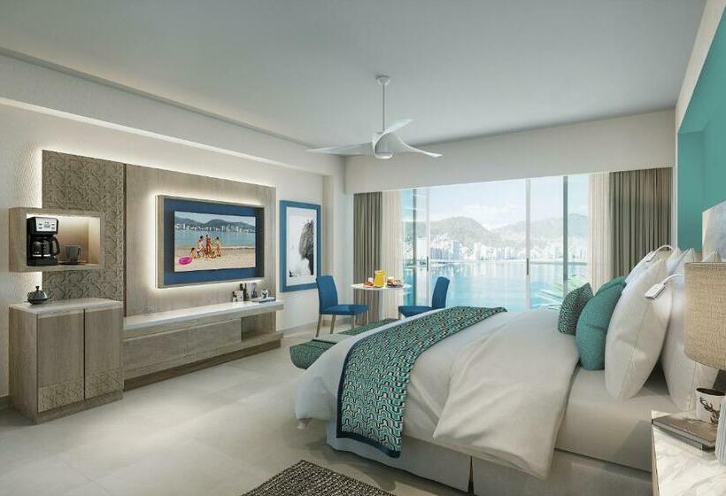 带大床的豪华间, Dreams Acapulco Resorts & Spa   All Inclusive