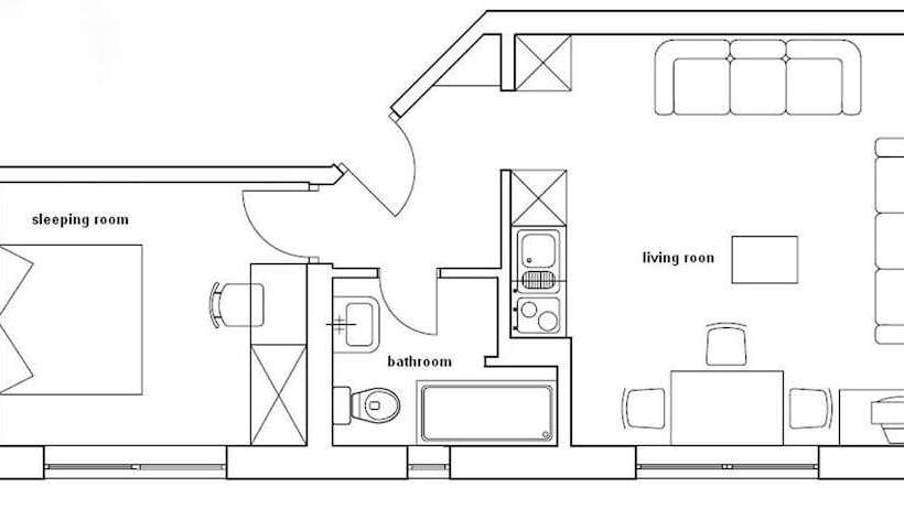 آپارتمان 1 خوابه, Ark Beach Apartments