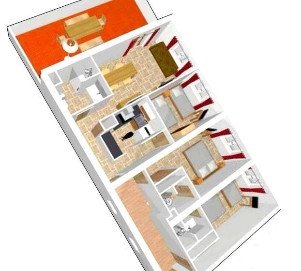 Апартаменты 3 Спальни, Apart Hôtel Les 4 Sources