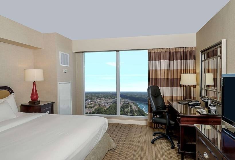 景色の見えるダブルベッドスタンダードルーム, Hilton Niagara Falls/fallsview Hotel & Suites