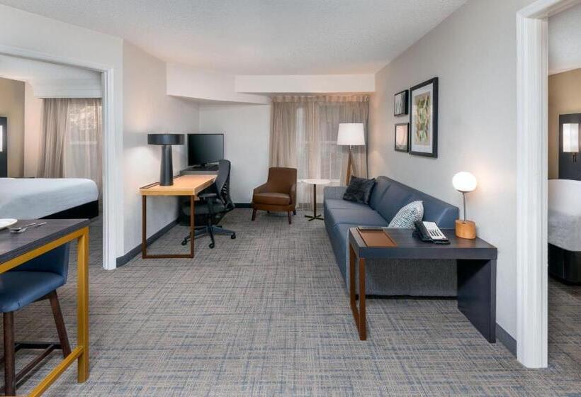 침실 2개 스위트, Residence Inn Greenvillespartanburg Airport