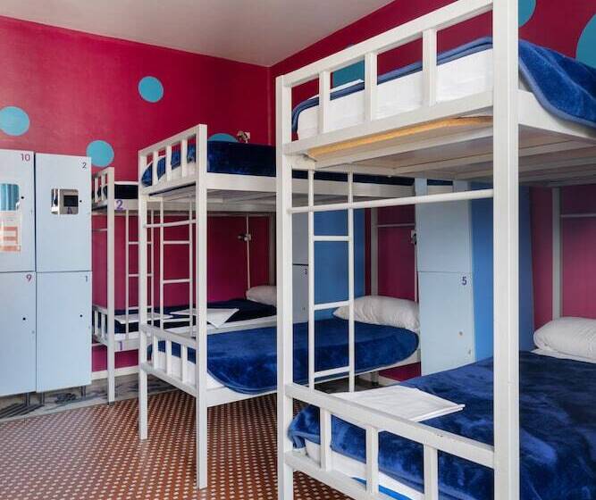 سرير فى غرفة مشتركة مزودة بحمام مشترك, Purple Nest Hostel