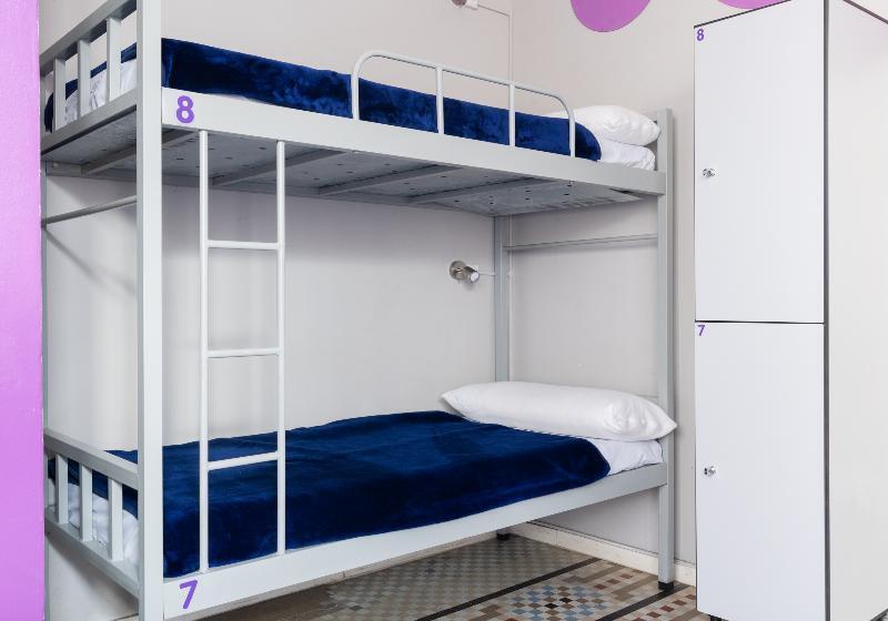 سرير فى غرفة مشتركة مزودة بحمام مشترك, Purple Nest Hostel