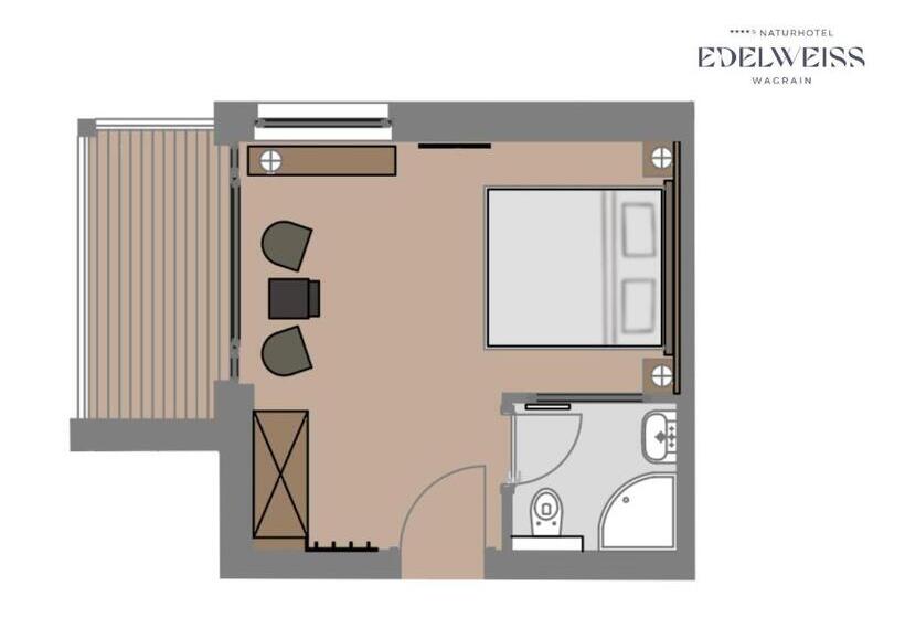 Номер Basic с Балконом, Naturhotel Edelweiss Wagrain