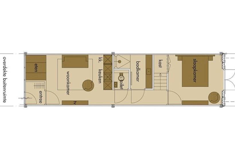 침실 1개 아파트, Dutchen Erfgoedpark De Hoop Appartementen