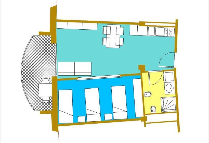 Апартаменты 1 Спальня, Residence Venice