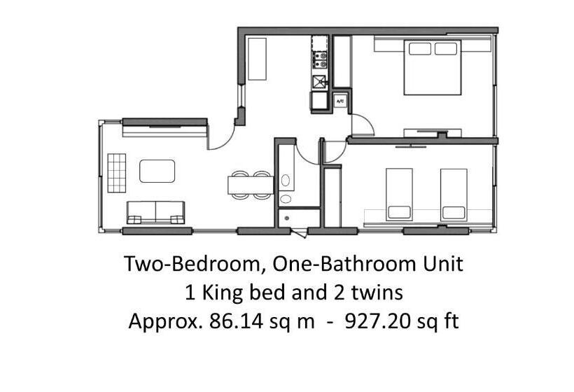 Апартаменты 2 Спальни, Beach Haus Key Biscayne Contemporary Apartments
