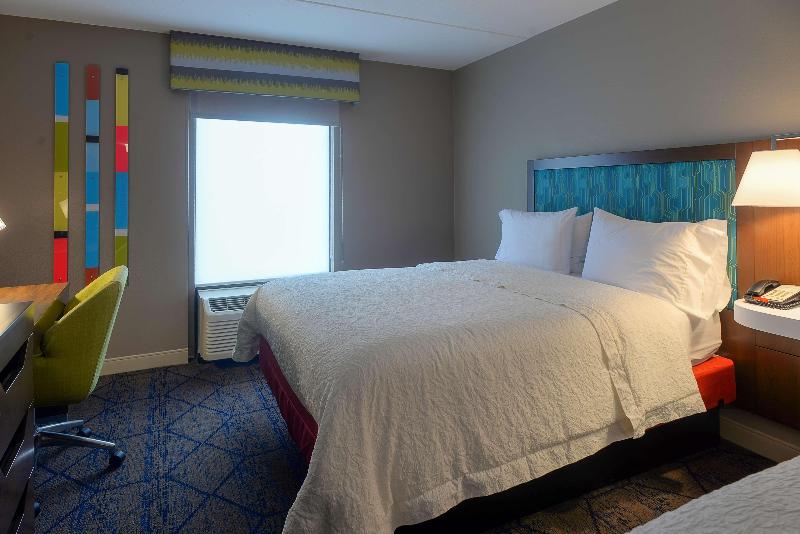 Quarto Deluxe Cama King, Hampton Inn & Suites Atlsix Flags