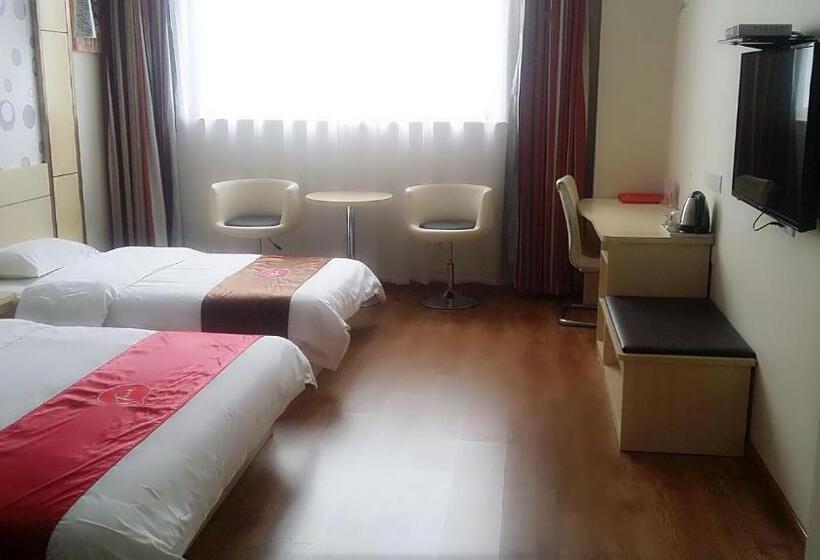 Семейный Номер, Thank Inn Chain Hotel Jiangsu Yangzhou Jiangdu District Daqiao Town