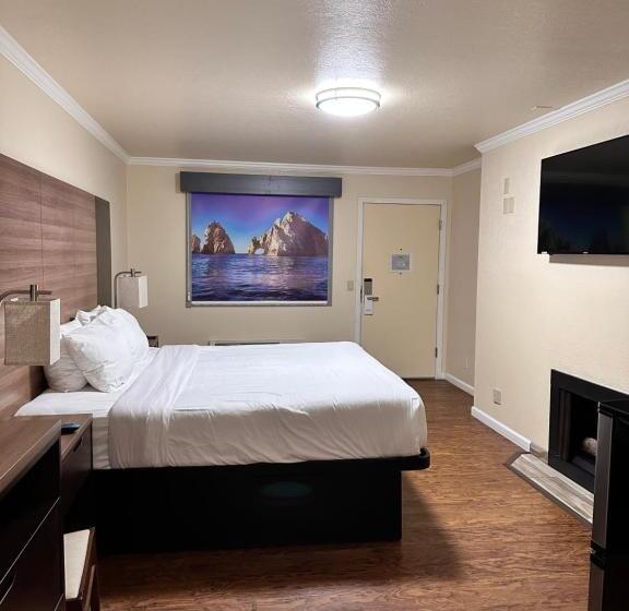 장애인을 위한 킹사이즈 침대 스탠다드 룸, Beachwalker Inn Cayucos