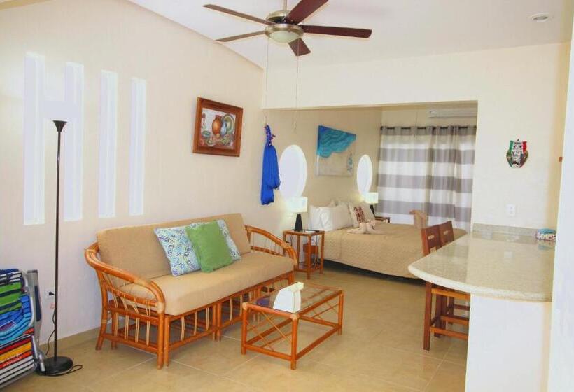 إستديو قياسى مطل على حمام السباحة, Cabañas Puerto Morelos