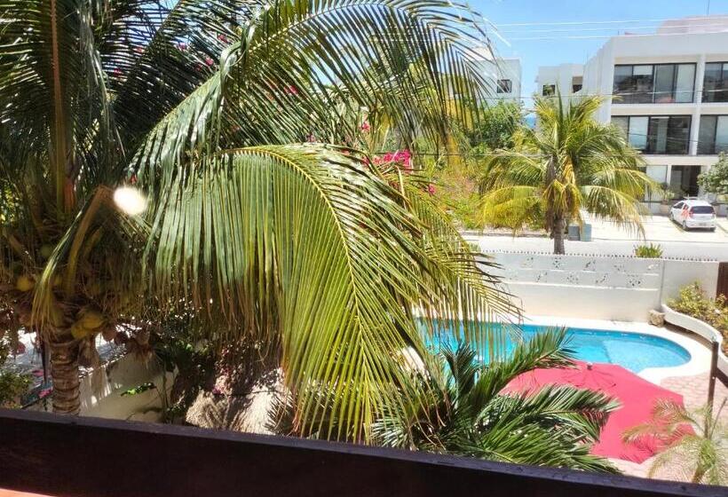 غرفة ديلوكس مطلة على حمام السباحة, Cabañas Puerto Morelos