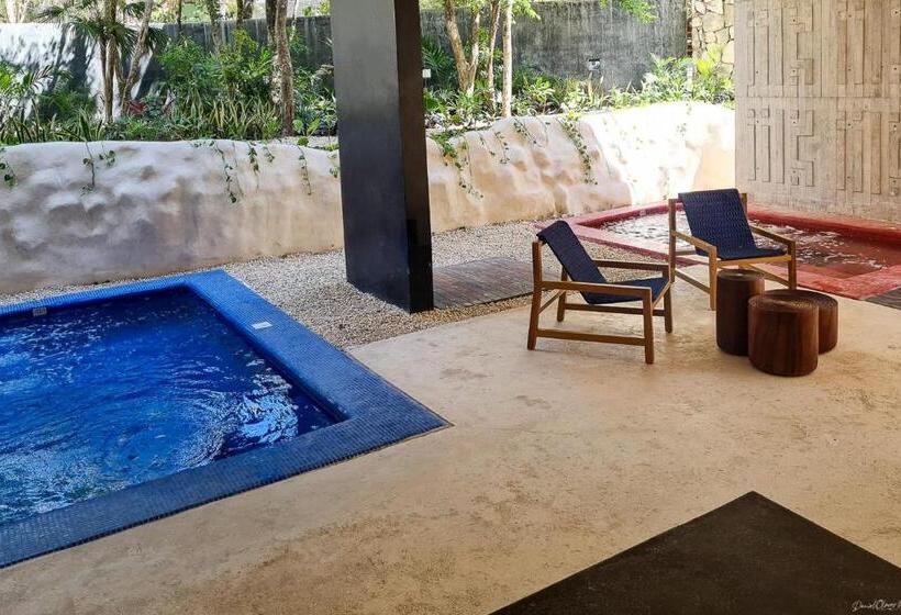 テラス付き１ベッドルームアパートメント, Iik Tulum By Groovy Stays  A Hip Condo Hotel With Wifi, Rooftop, Pool, Sleeps 6