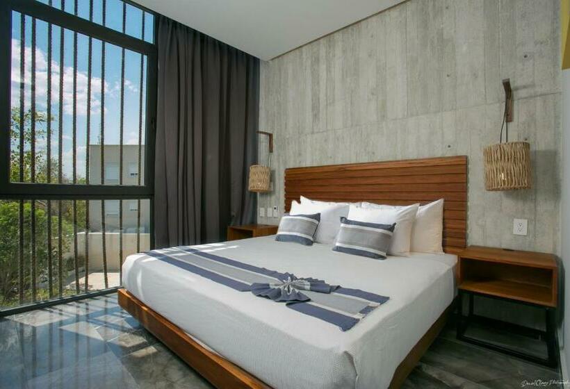 テラス付き１ベッドルームアパートメント, Iik Tulum By Groovy Stays  A Hip Condo Hotel With Wifi, Rooftop, Pool, Sleeps 6